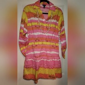 NWT SHERBERT MELTING ICE CREAM MULTI WAY POCKET DRESS SUMMER BEACH EVENING MOM